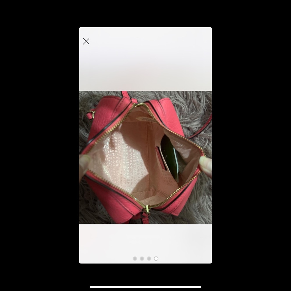 Kate Spade Pink Embossed Crossbody Bag with Gold Accents - Picture 4 of 4